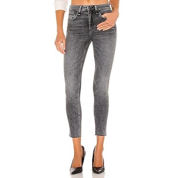 Rag & Bone Women’s Cate Mid Rise Ankle Skinny Jeans In Black Sage Size 27 - Picture 3 of 12
